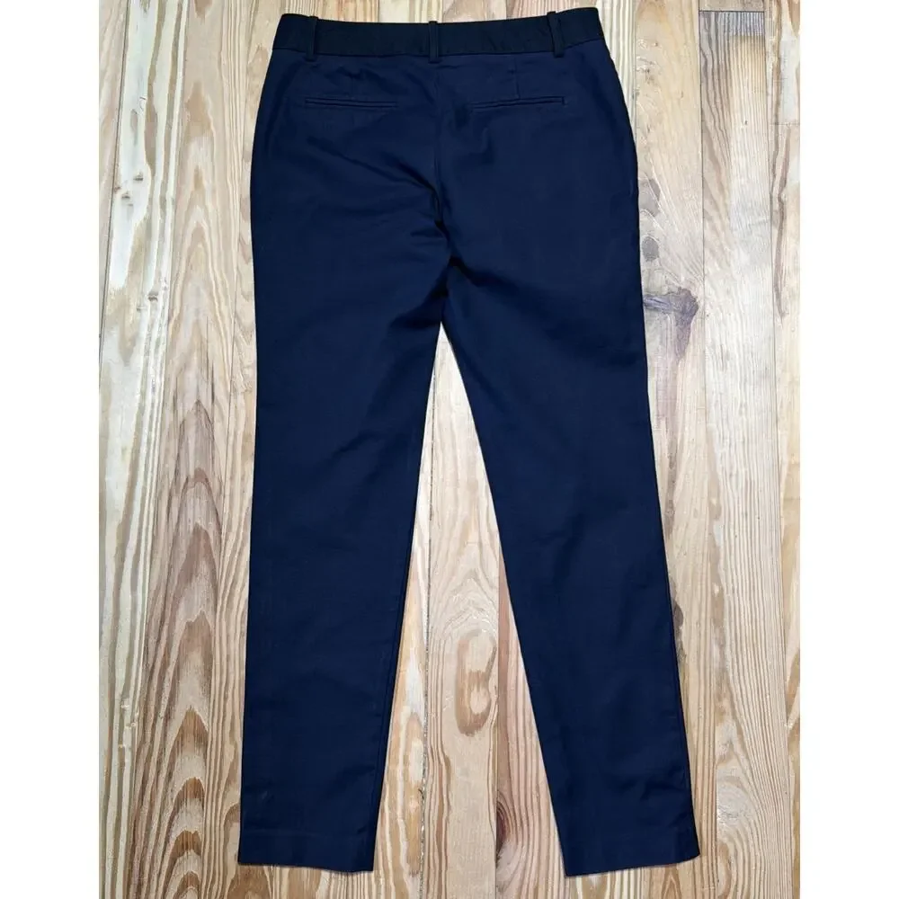 BANANA REPUBLIC Martin Fit Navy Blue Straight Leg Dress Pants Sz 6 Career 30x30